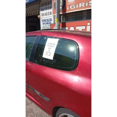 Peugeot 307 çıkma orijinal sol arka kelebek camı 2002 model